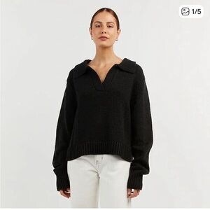 DISSH Black V-Neck Sweater